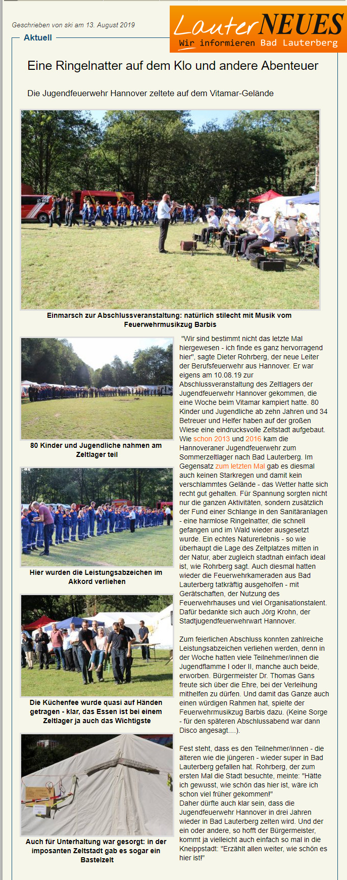 Zeltlager JF Hannover